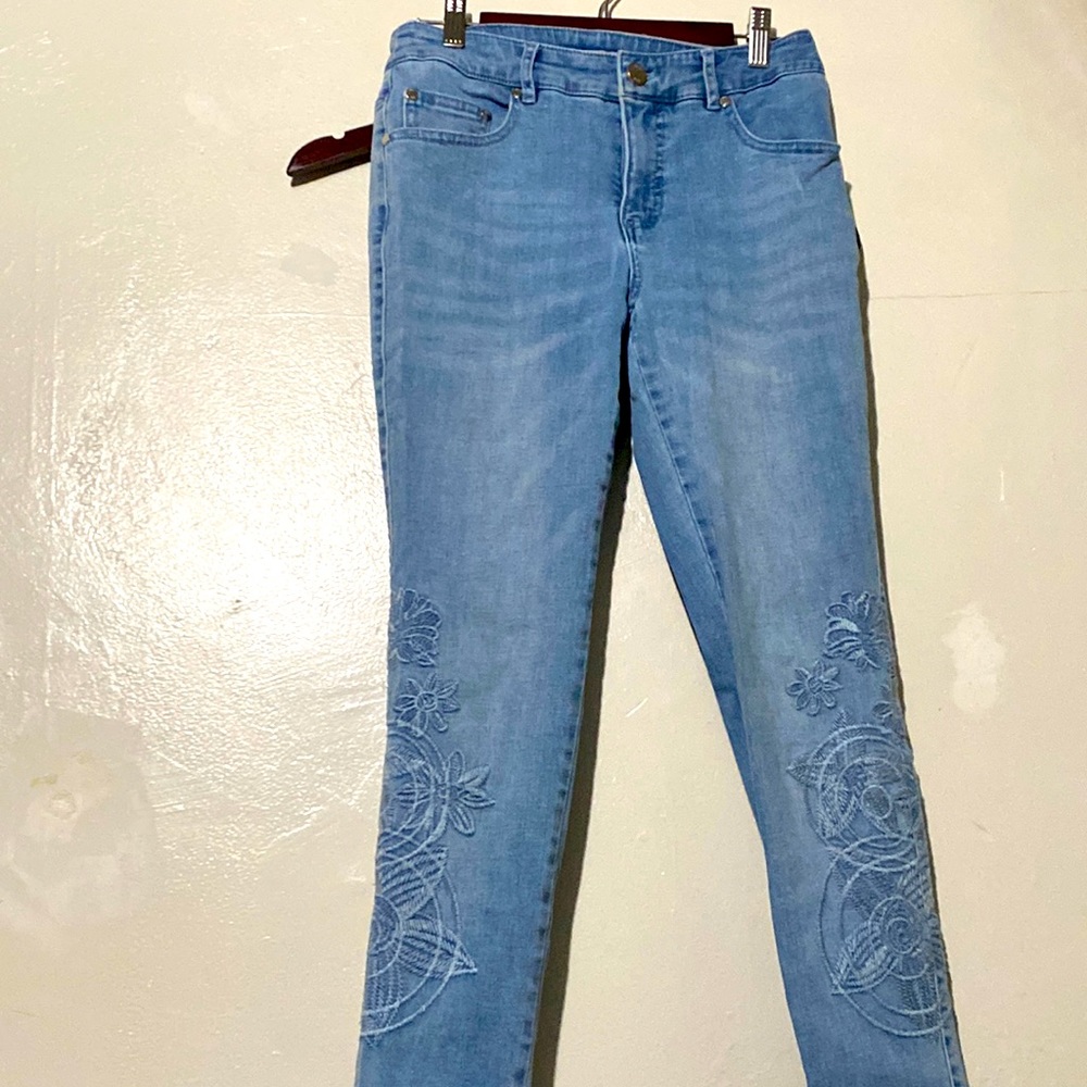 Embroidered women’s denim
